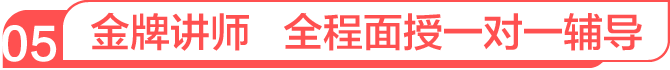 金牌讲师，全程面授一对一辅导